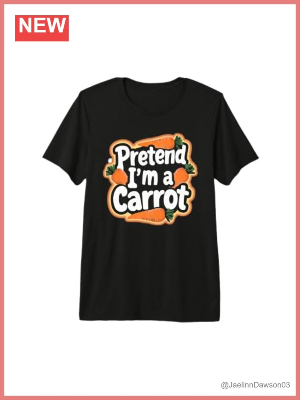 Vegan Carrot Halloween Tri-Blend Tee Crew Neck Novelty T-Shirt